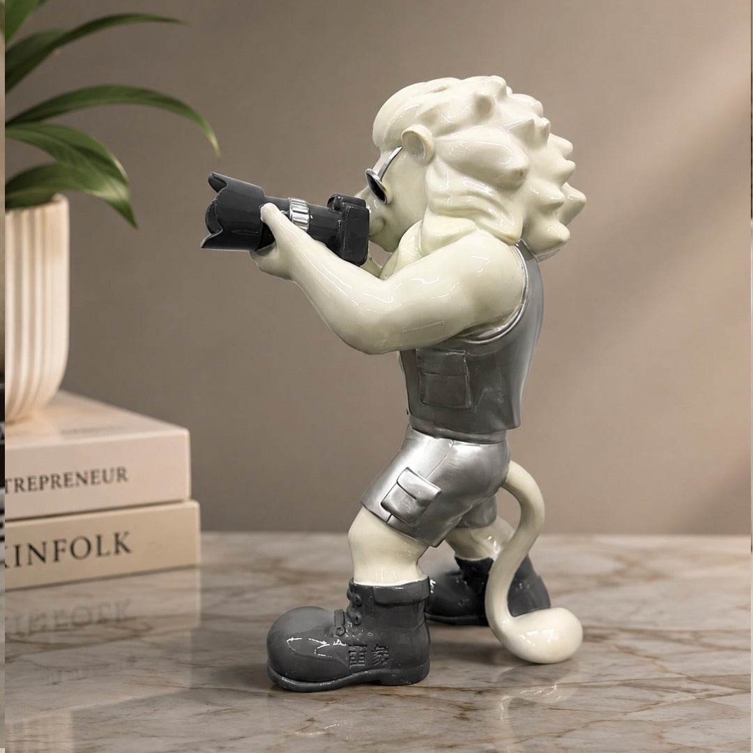 Playful Lion Decor Piece