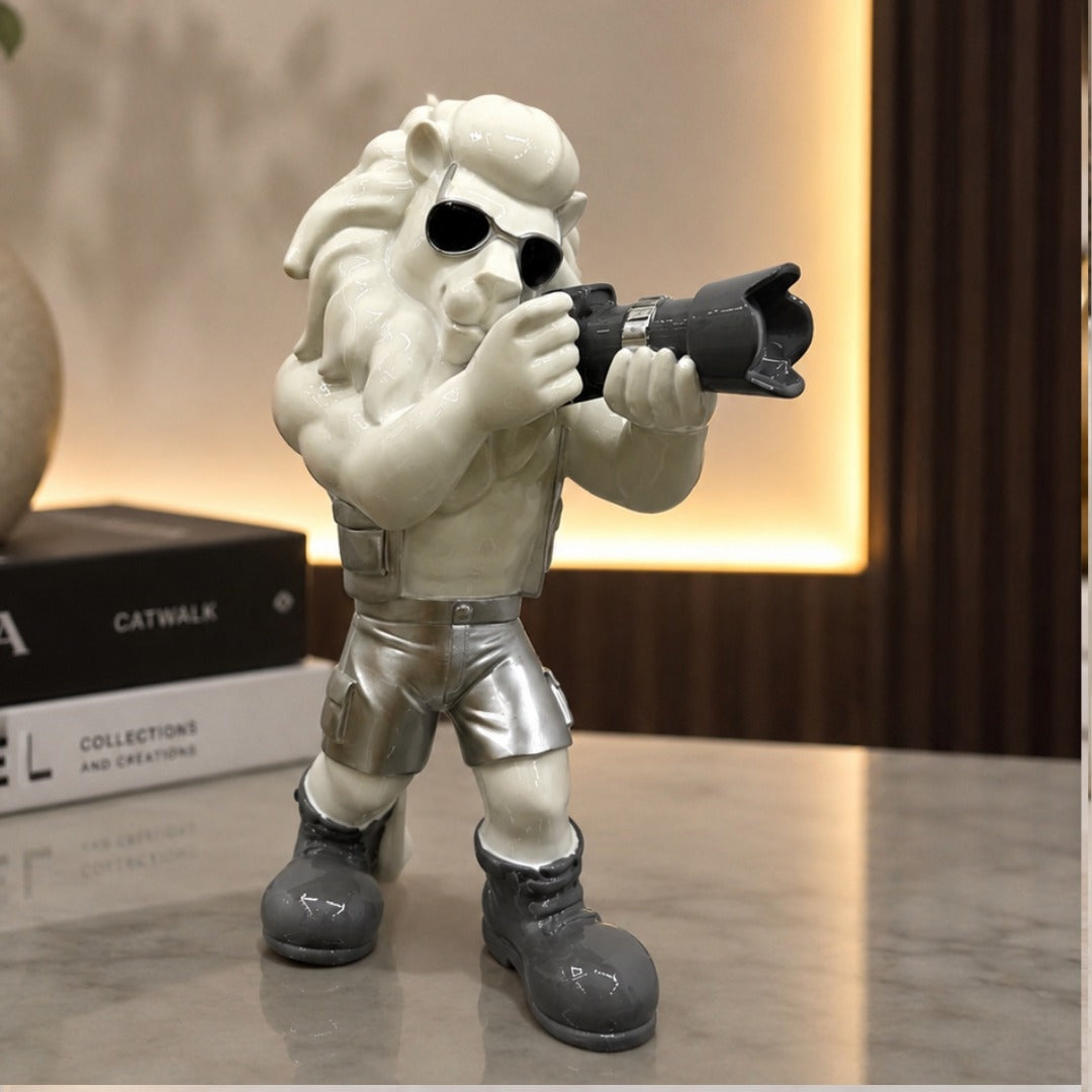 Playful Lion Decor Piece