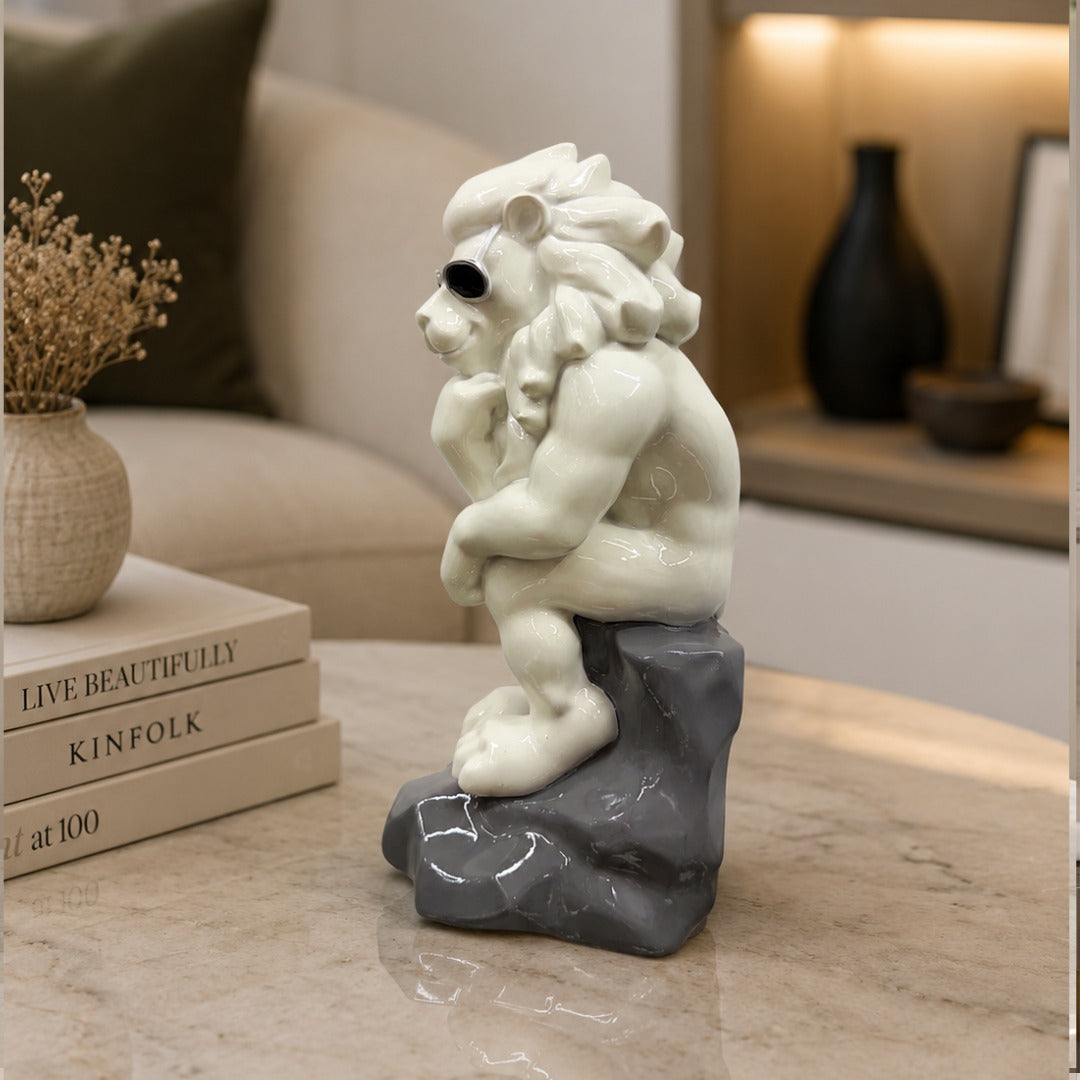 Playful Lion Decor Piece