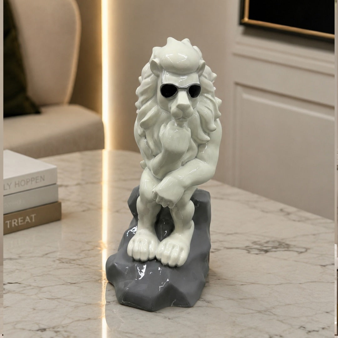 Playful Lion Decor Piece