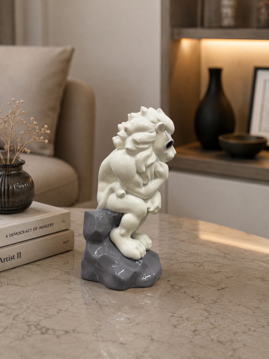 Playful Lion Decor Piece