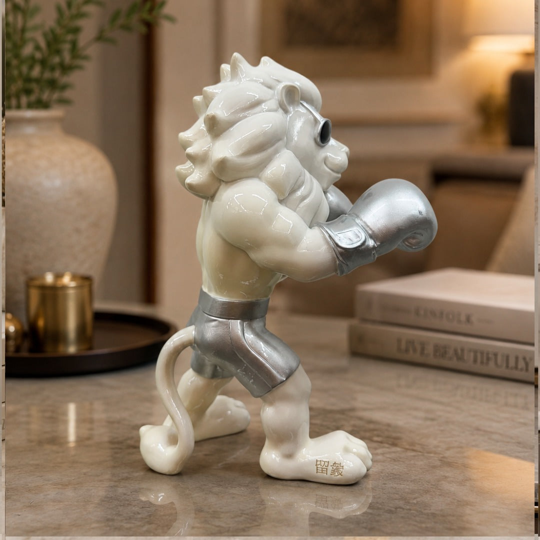 Playful Lion Decor Piece
