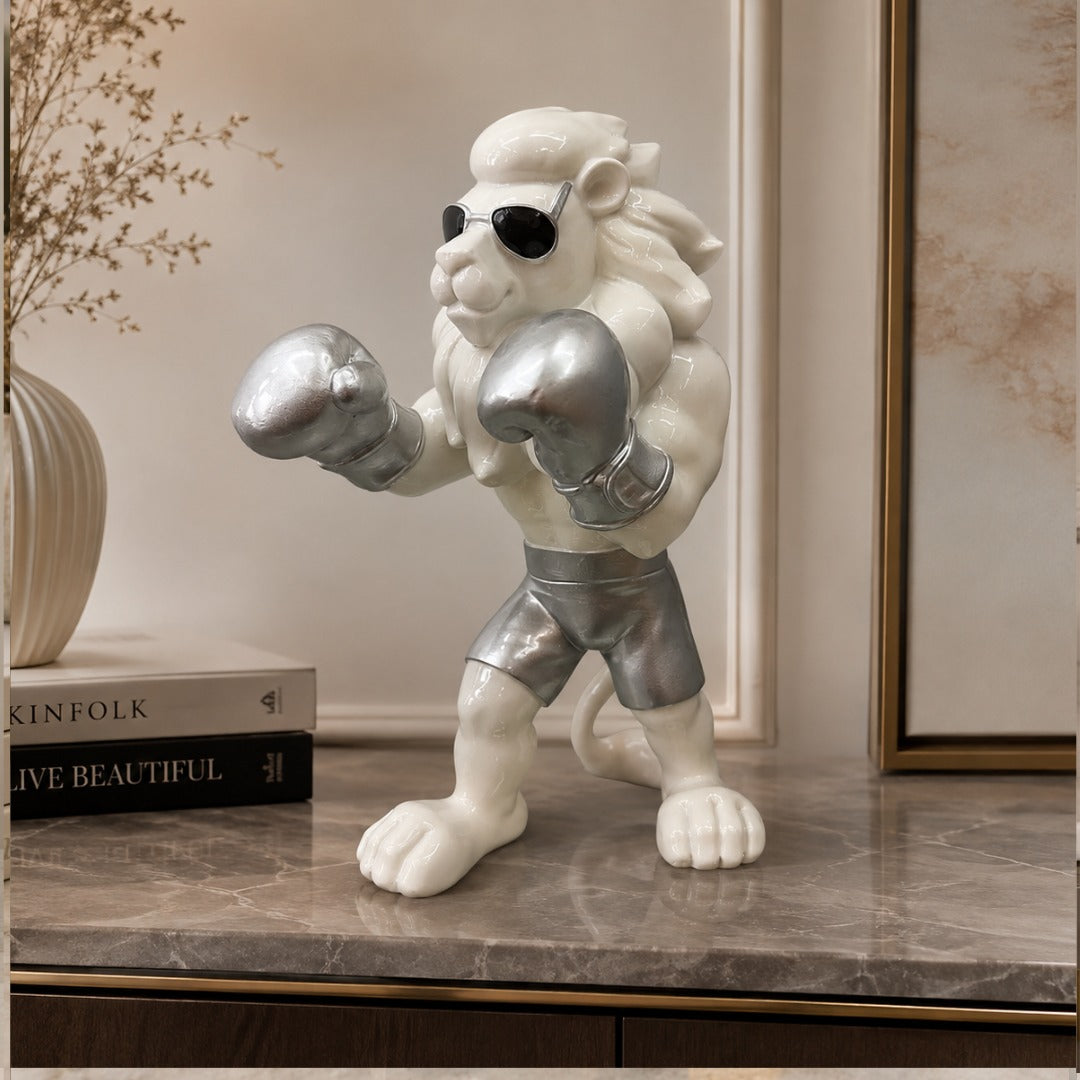 Playful Lion Decor Piece