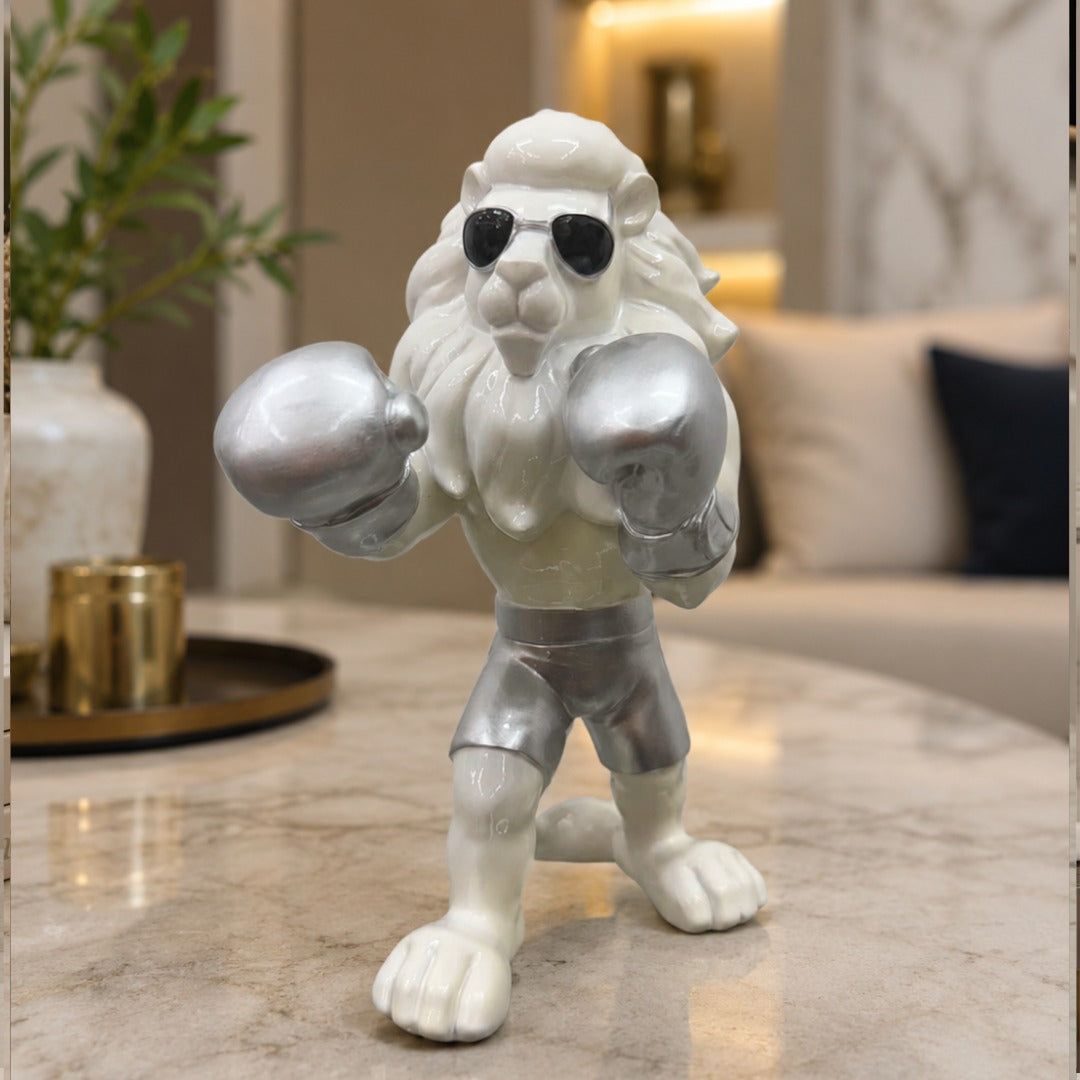 Playful Lion Decor Piece