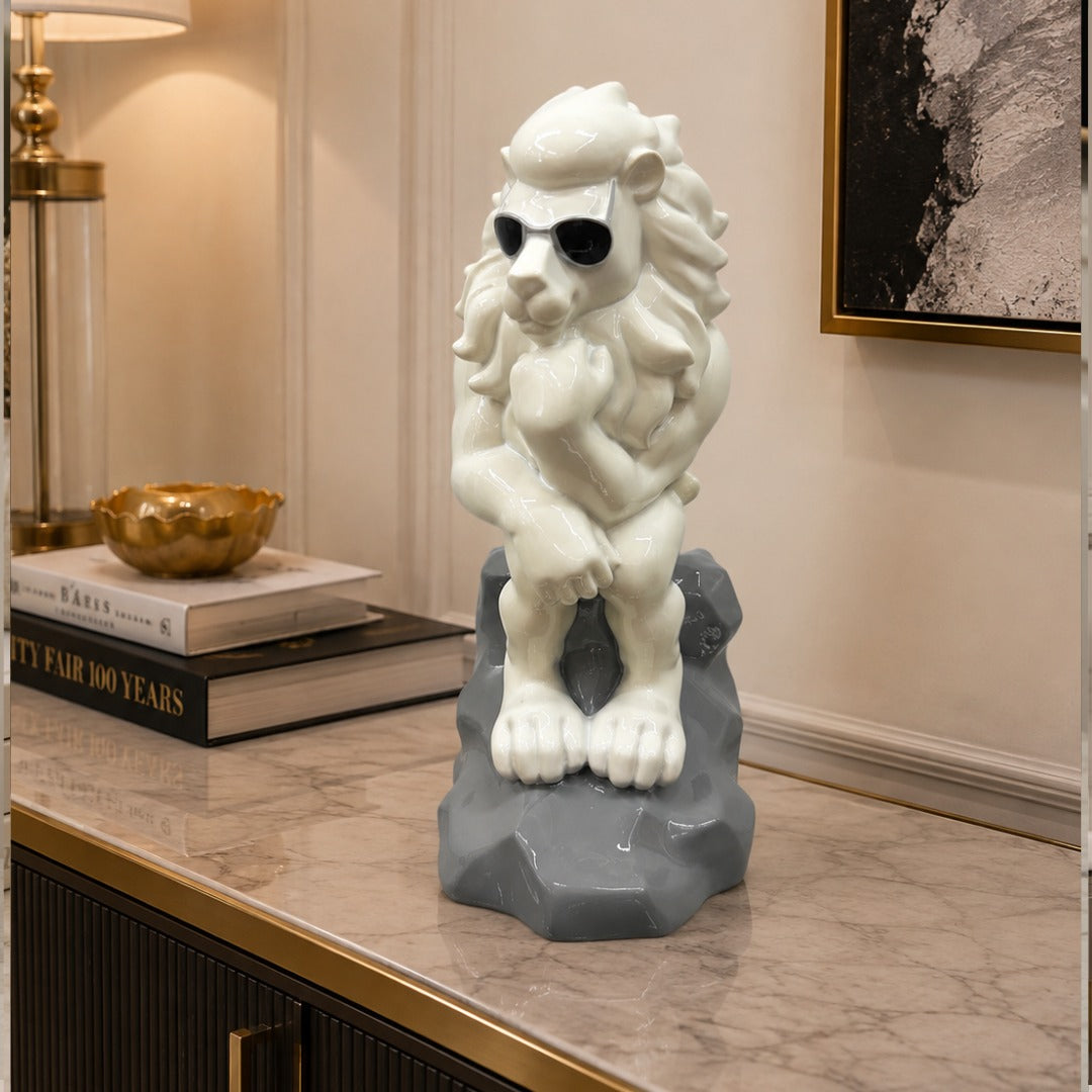 Playful Lion Decor Piece