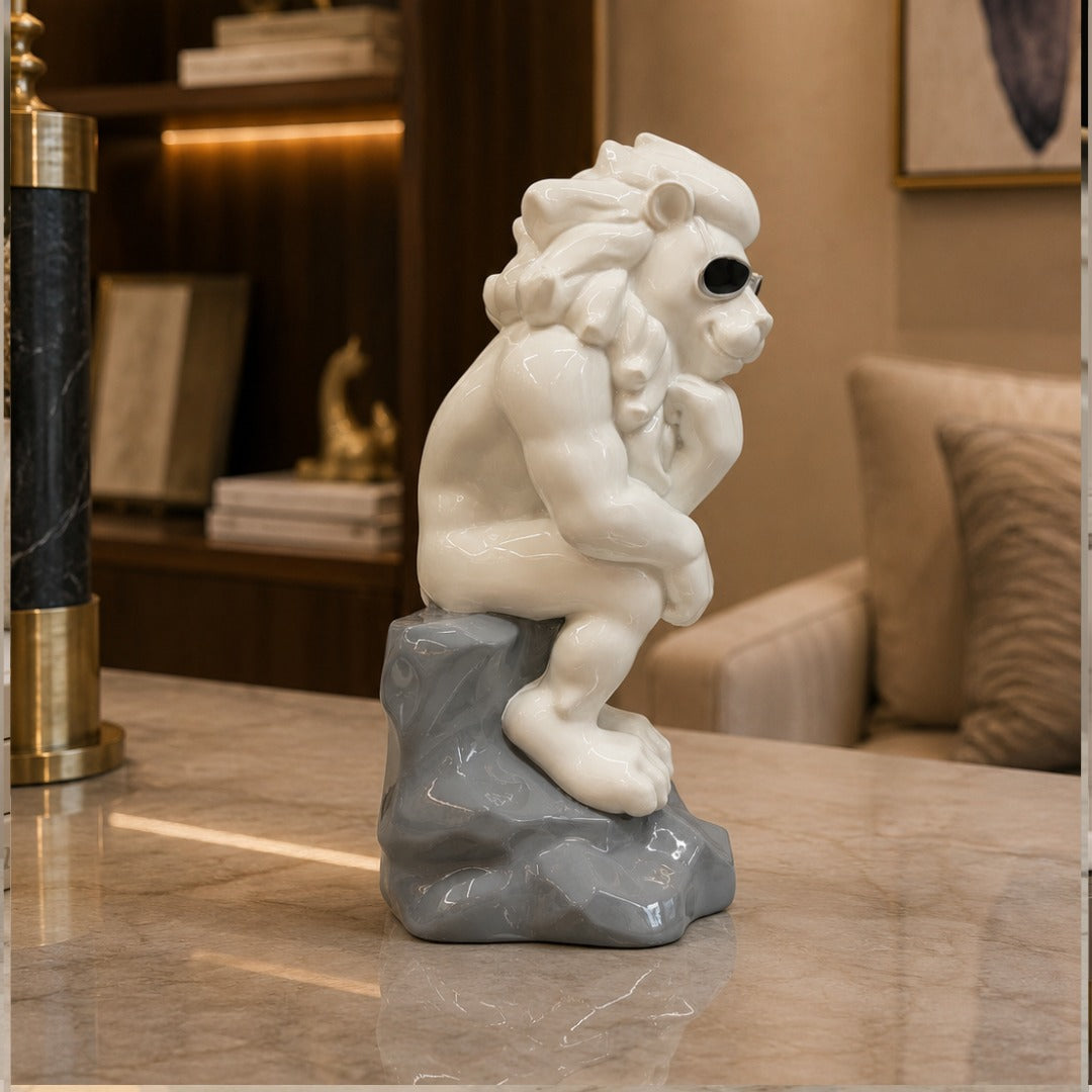 Playful Lion Decor Piece