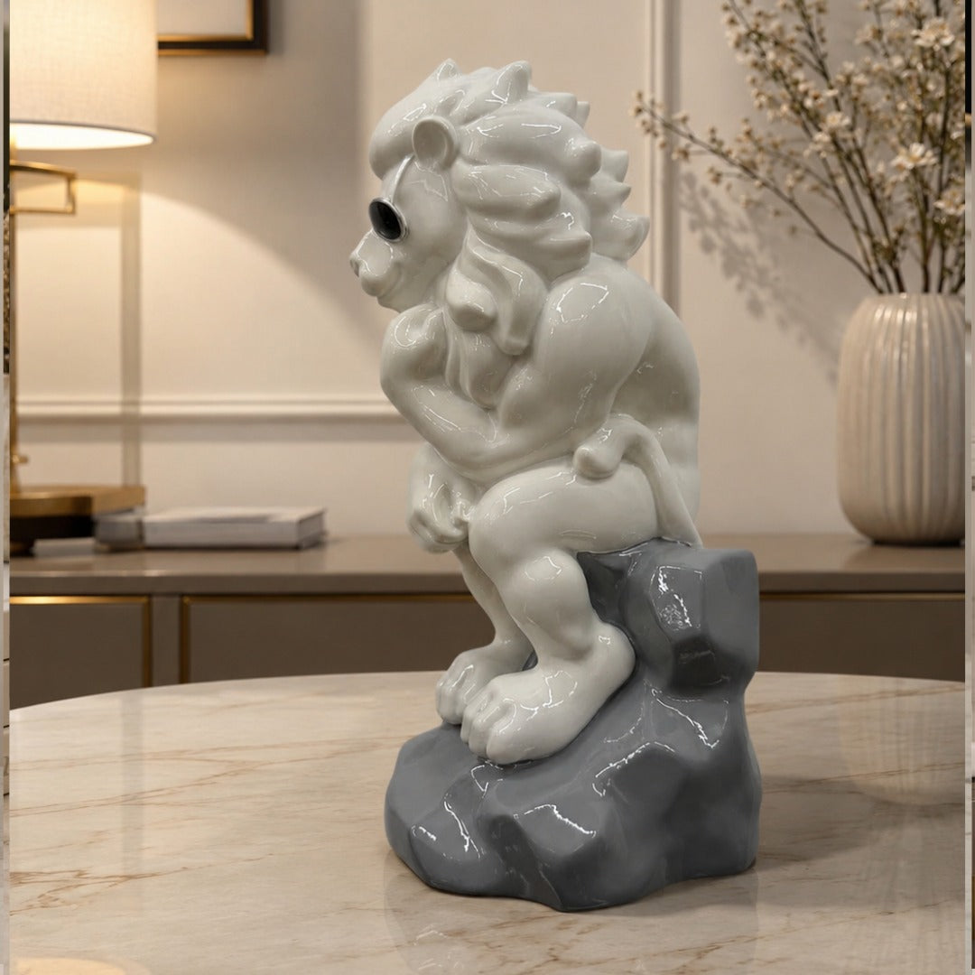 Playful Lion Decor Piece