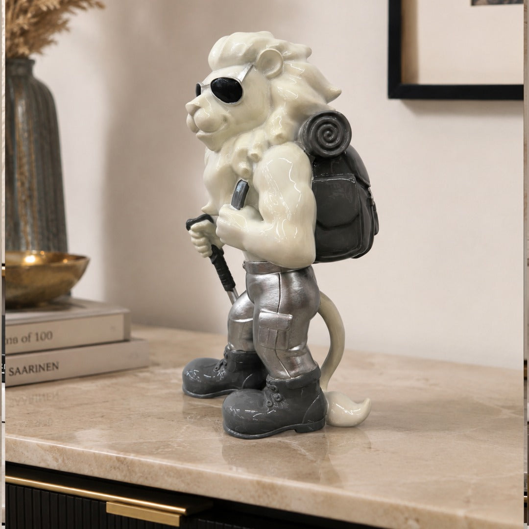 Playful Lion Decor Piece