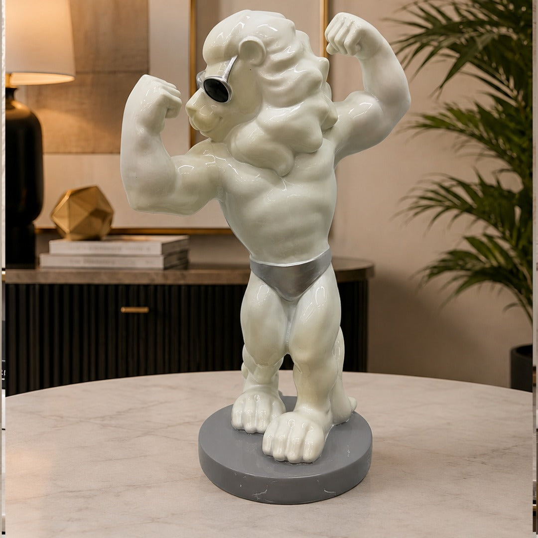 Playful Lion Decor Piece