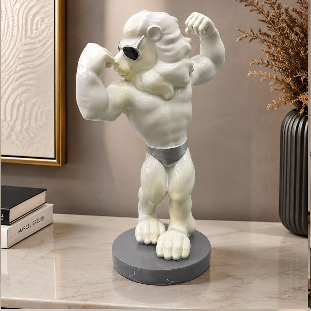 Playful Lion Decor Piece