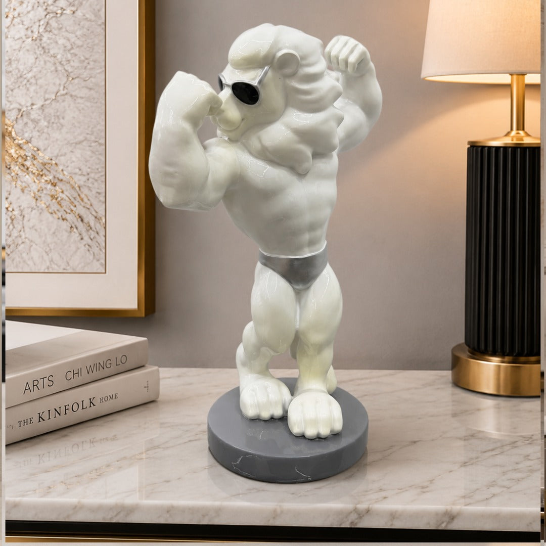 Playful Lion Decor Piece