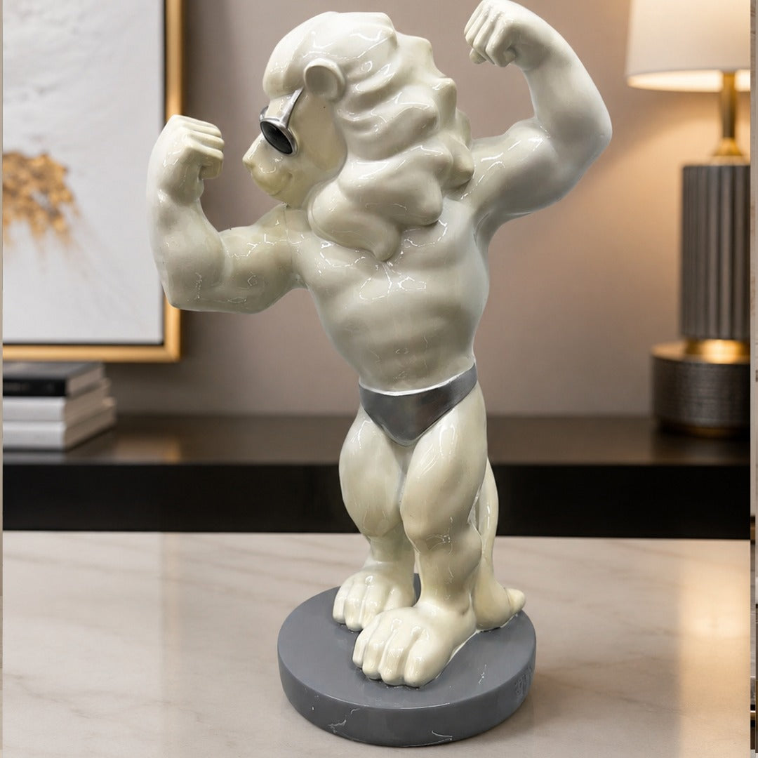 Playful Lion Decor Piece