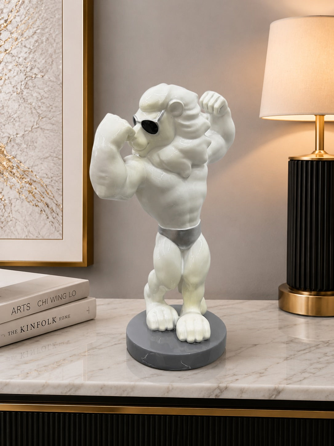 Playful Lion Decor Piece