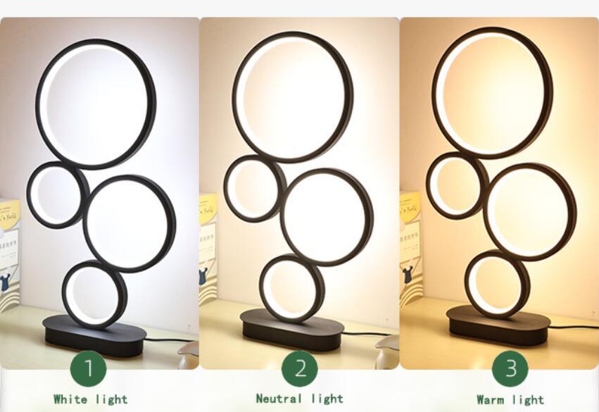 MODERN ROUND LED LAMP - Smokey Cocktail