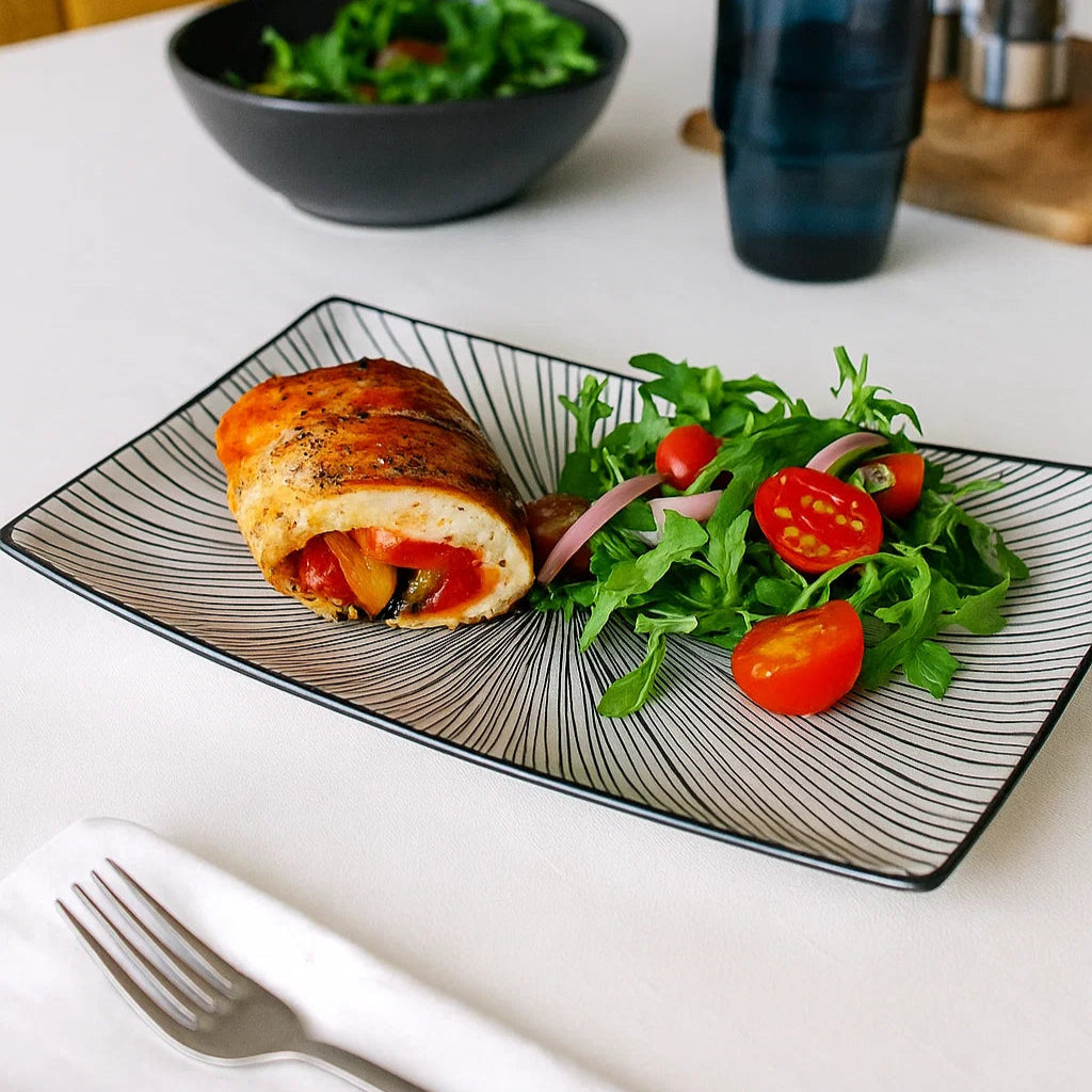 Modern Rectangle Dining Platter - Set Of 2