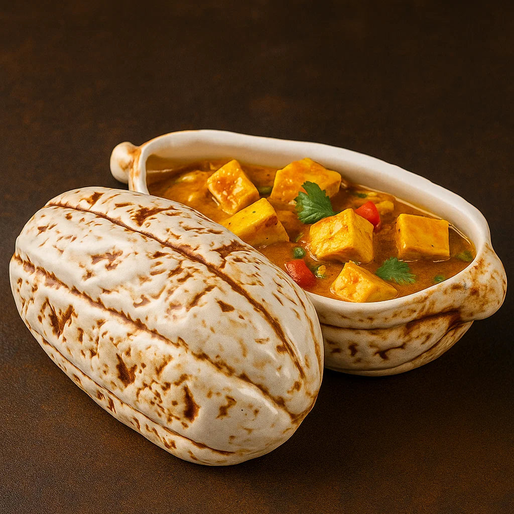 Handcrafted Cacao Shape Serving Platter