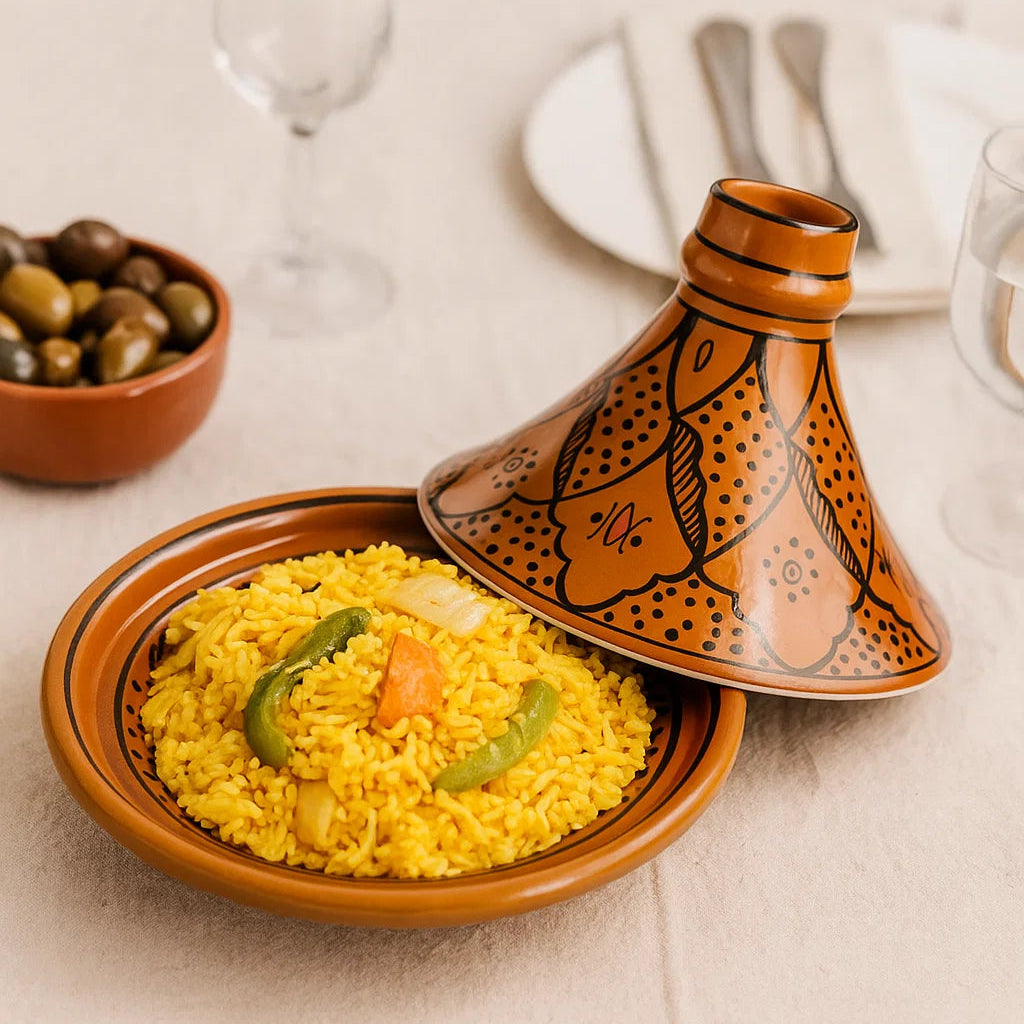 Handmade Printed Tagine Serving Platter