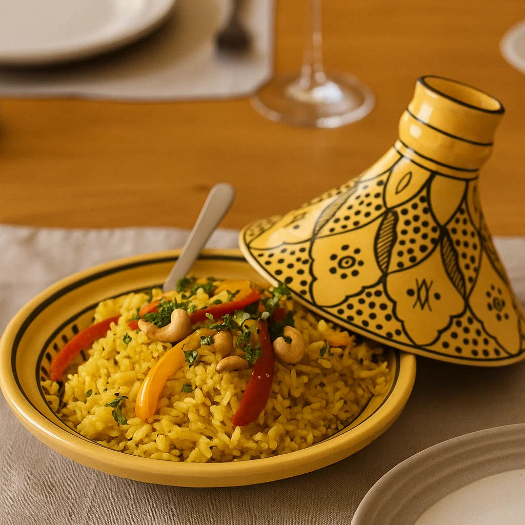 Handmade Printed Tagine Serving Platter