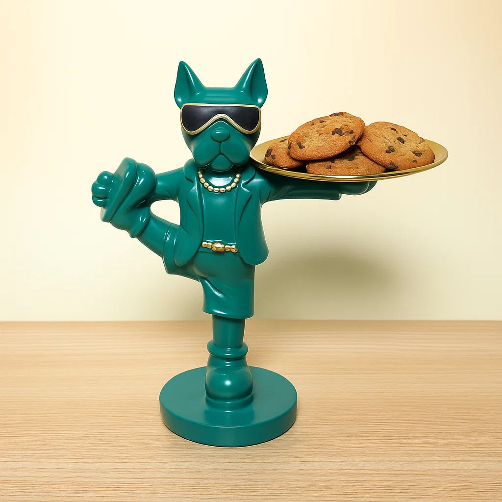 Playful Urban Dog Figurine