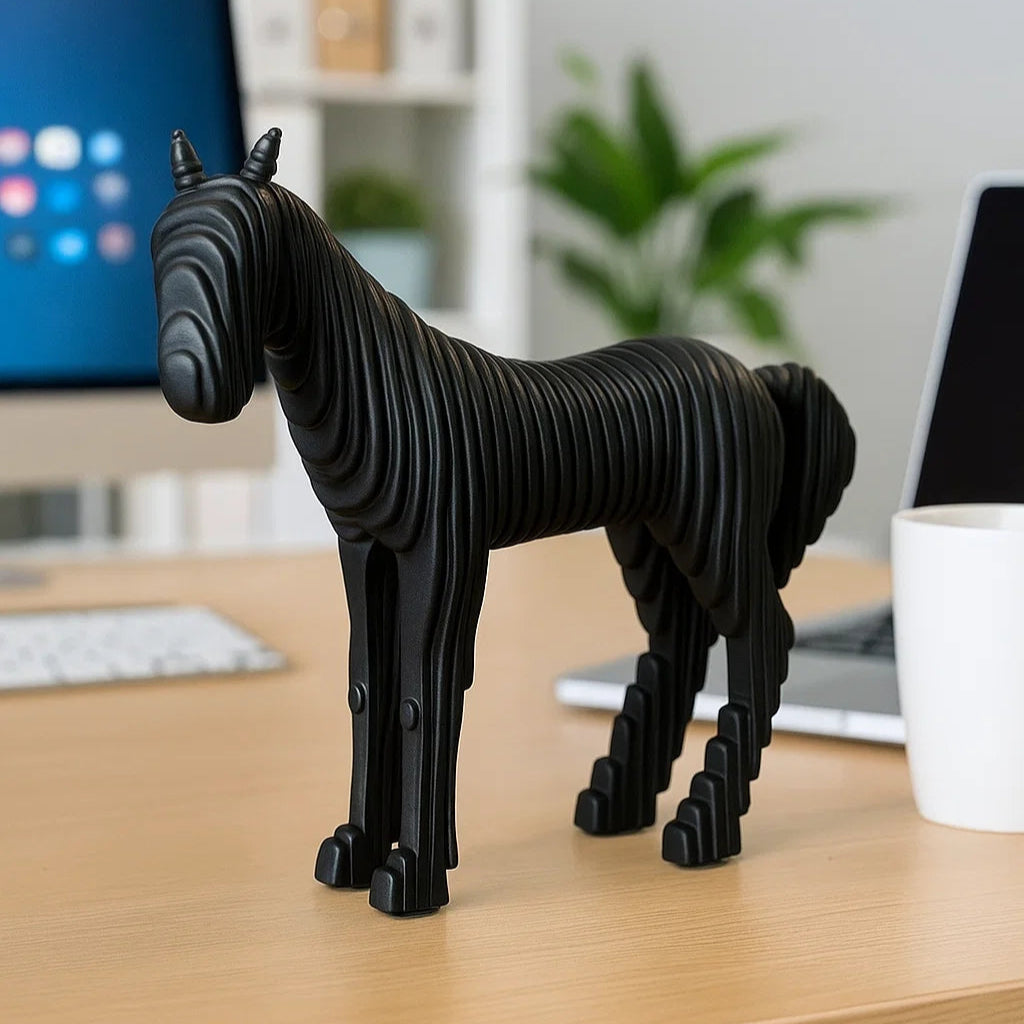 Artistic 3D Horse Sculpture