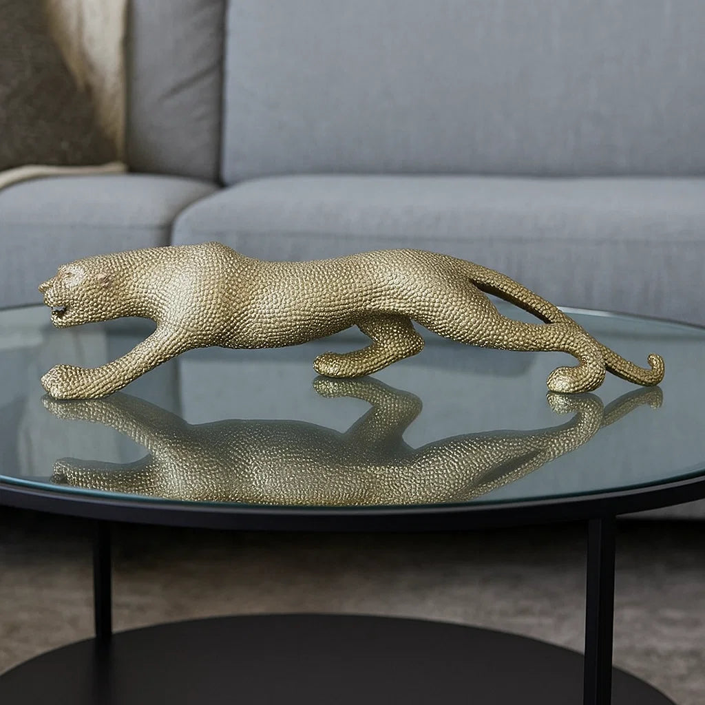 GLAM LEOPARD HANDMADE SCULPTURE