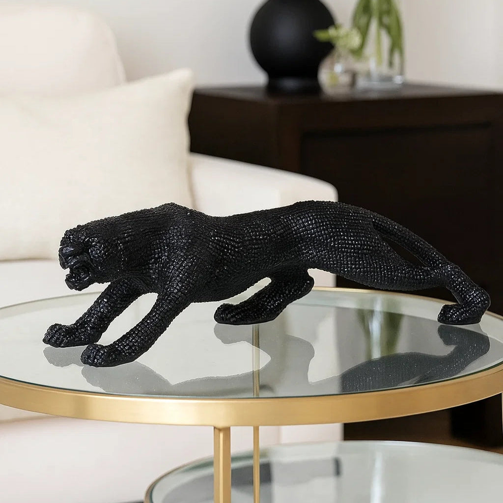 GLAM LEOPARD HANDMADE SCULPTURE