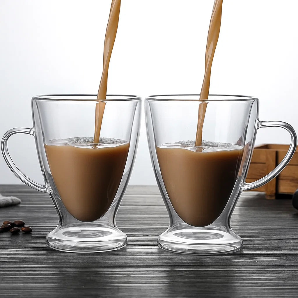 Insulated Double Wall Coffee/Tea Glass - Set Of 2