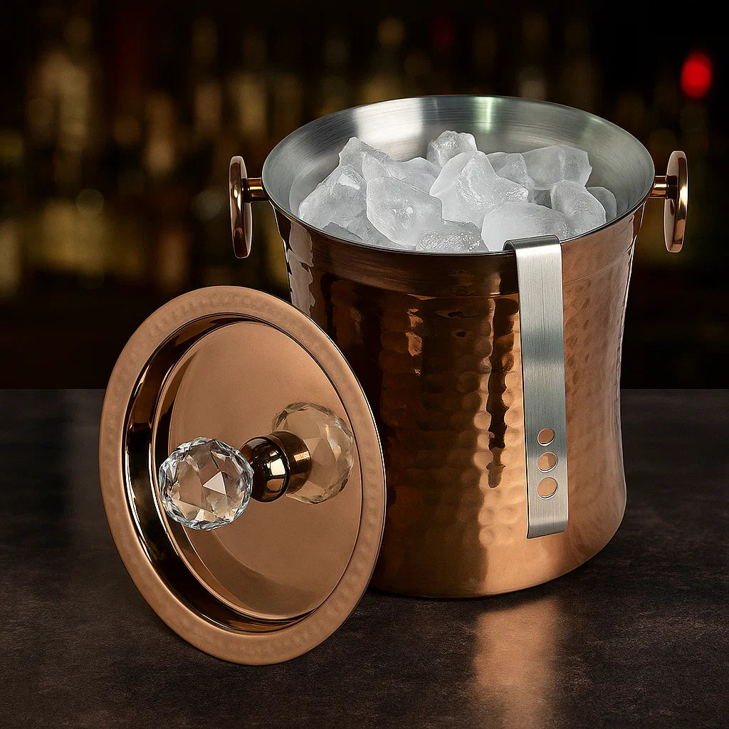 DIAMOND ICE BUCKET WITH TONGS