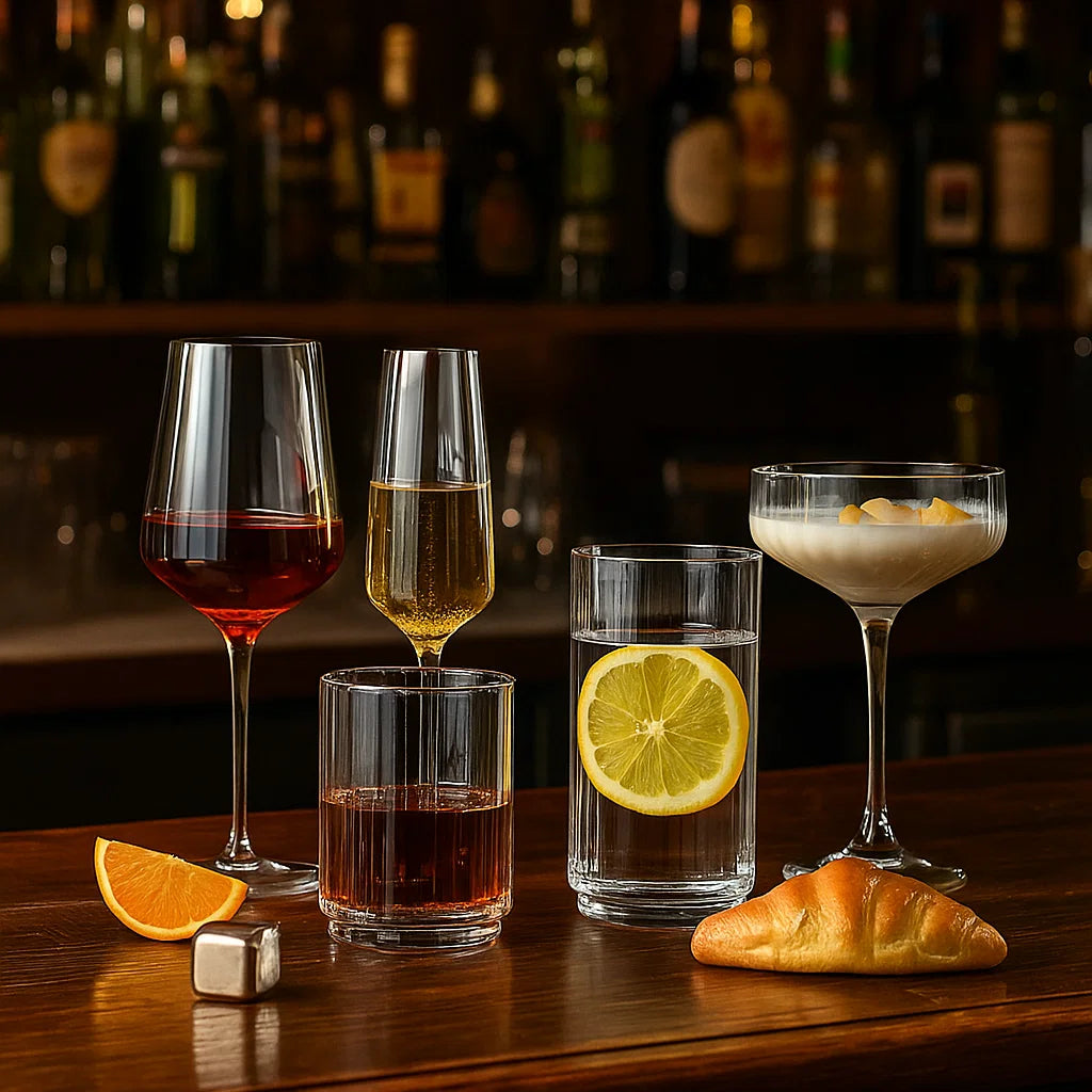 Verres Striped Crystal Glass - Set Of 6