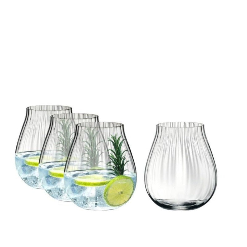 OPTICAL GIN GLASS BY RIEDEL - SET OF 4 , MADE IN GERMANY