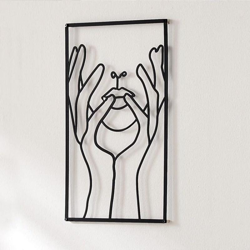 MODERN ABSTRACT METAL PAINTING - Smokey Cocktail