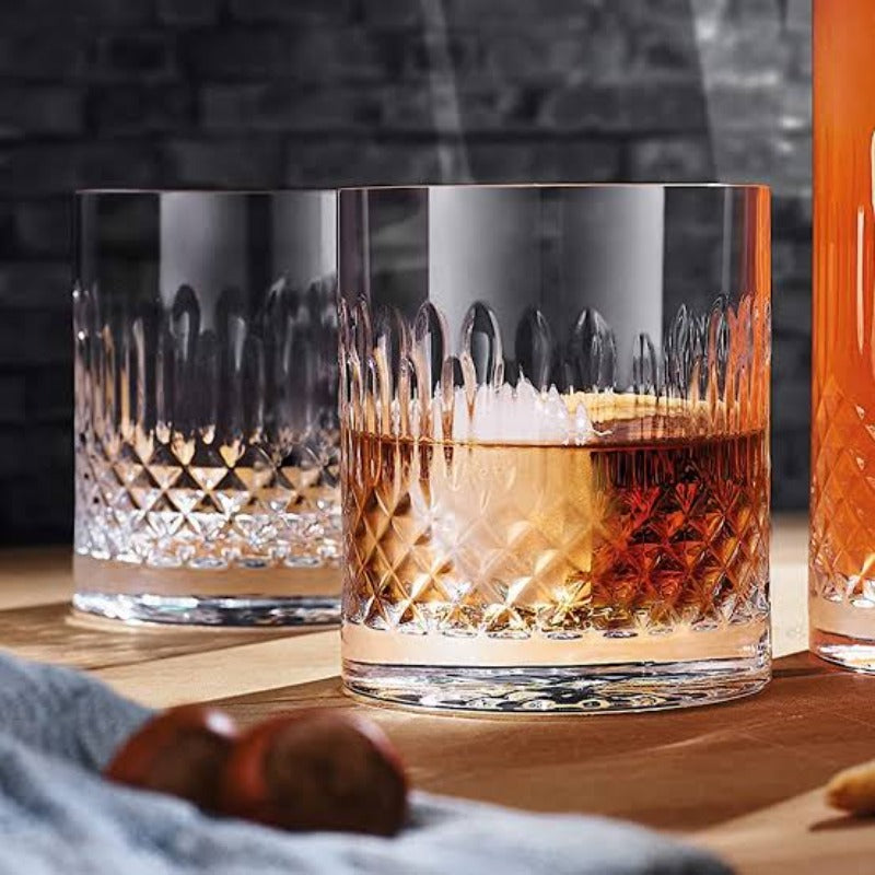 DIAMANTE CRYSTAL WHISKEY GLASS MADE IN ITALY Smokey Cocktail