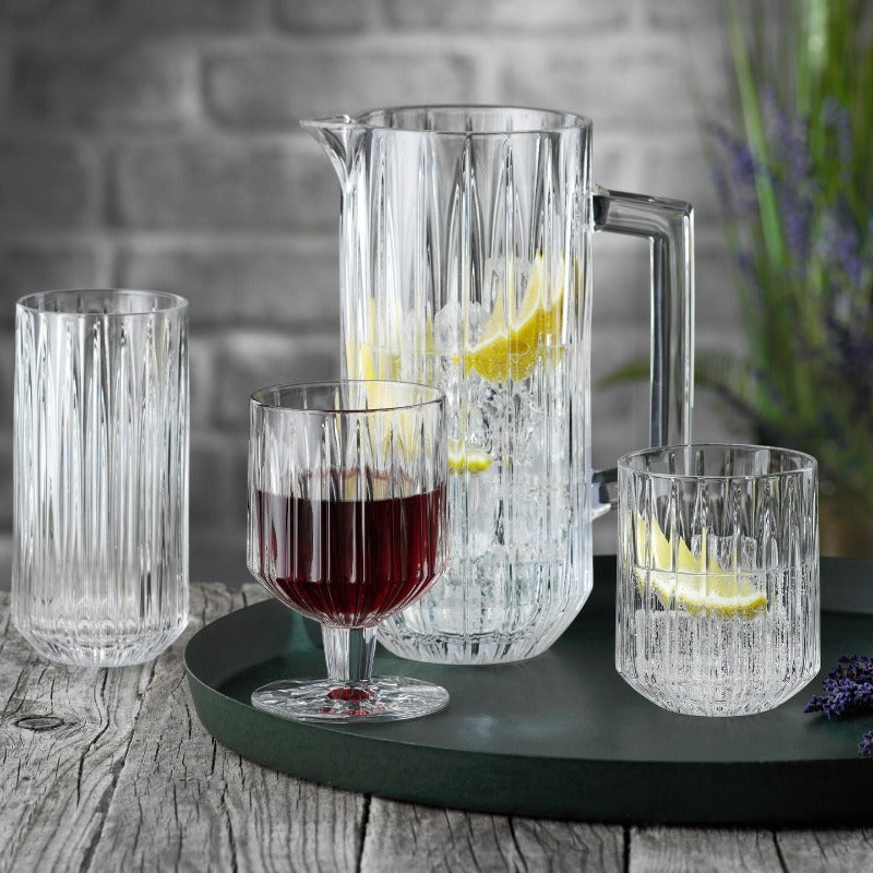 JULES CRYSTAL PITCHER AND GLASS-SET OF 5-MADE IN GERMANY