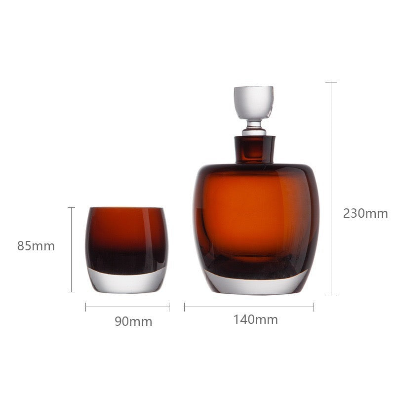 ULTRA PREMIUM BROWN DECANTER SET - SET OF 3