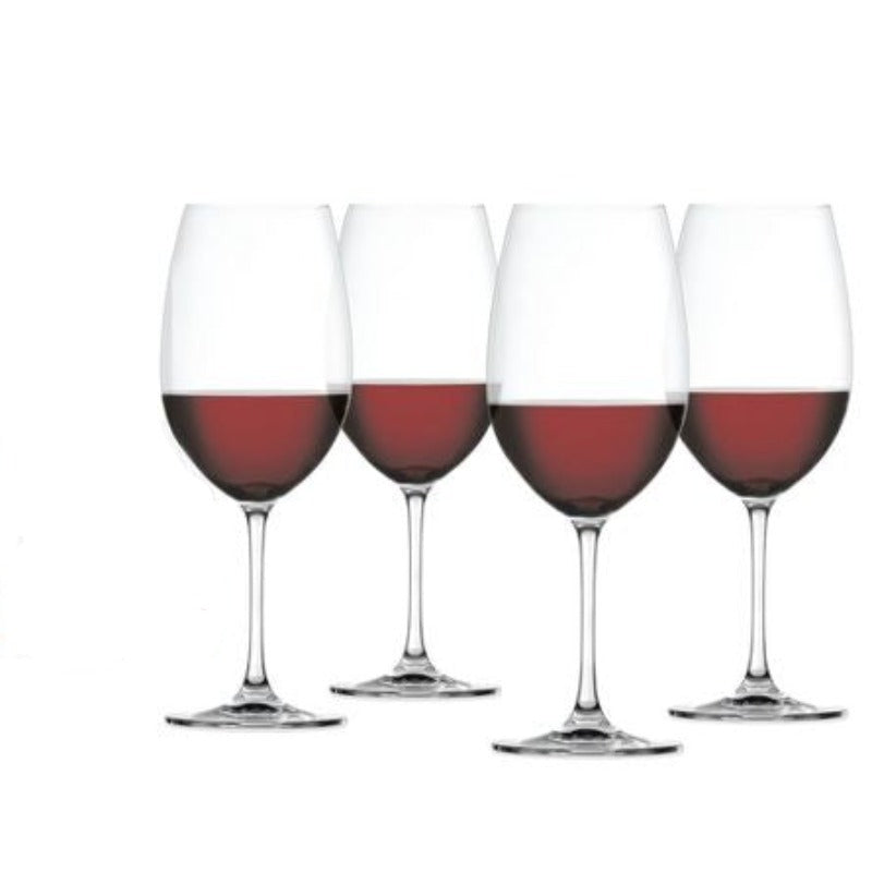 SALUTE BORDEAUX CRYSTAL GLASS - SET OF 4-MADE IN GERMANY