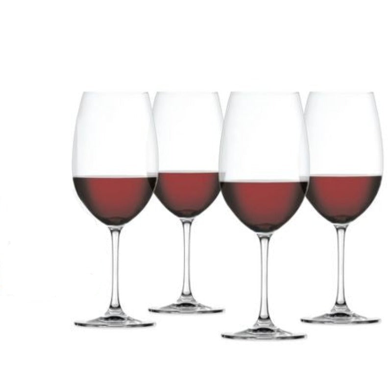 SALUTE BORDEAUX CRYSTAL GLASS - SET OF 6-MADE IN GERMANY