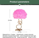 SPIRAL FEATHER TABLE LAMP