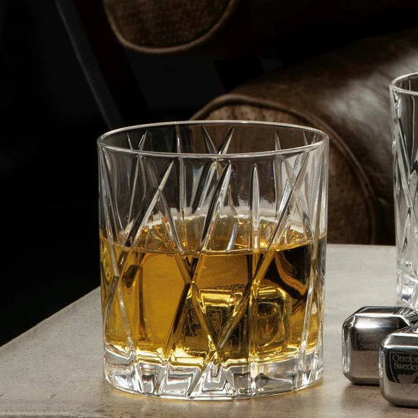 Modern Dof Crystal Whiskey Glass - Set Of 6 - Made In Germany