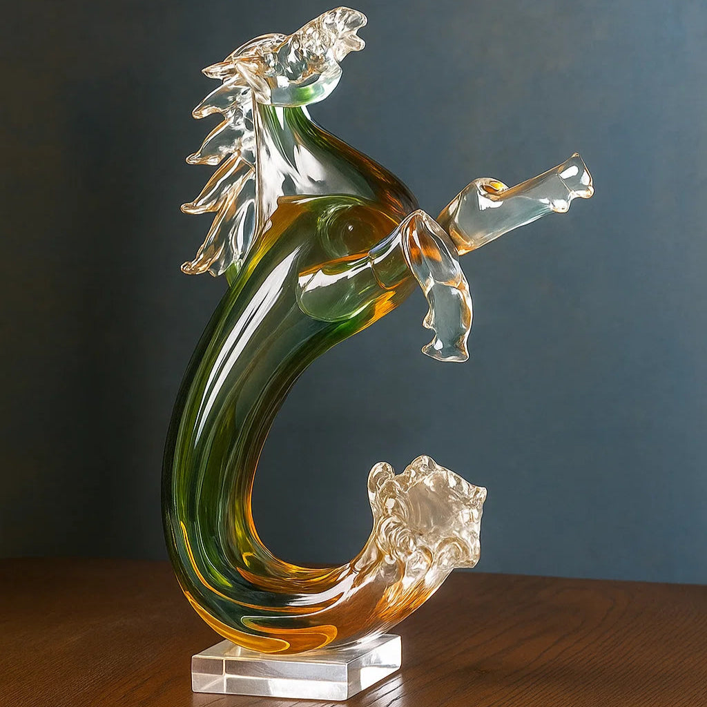 Crystal Mermaid Horse Decor