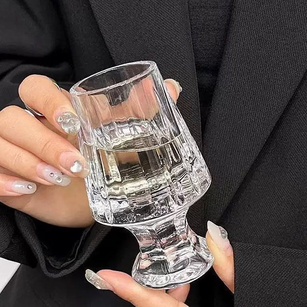 Ribbed Crystal Whiskey Tasting Glass - Set Of 6 (Gift Box)