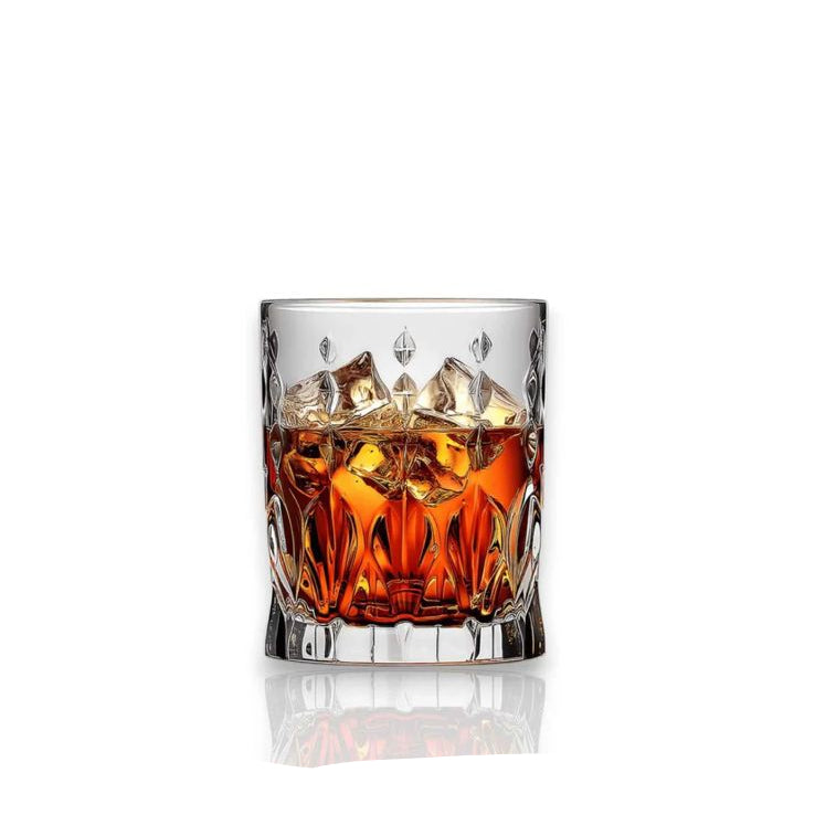made in italy - marilyn whiskey crystal glass - set of 6