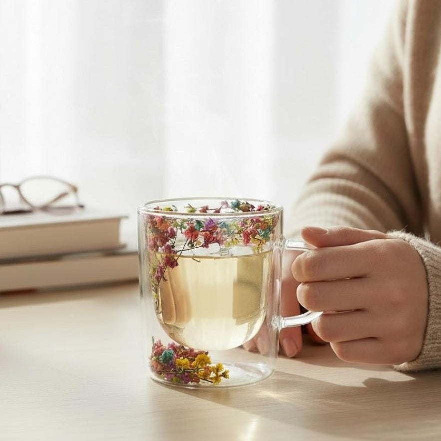 Floral Art Coffee Mug - Set of 2