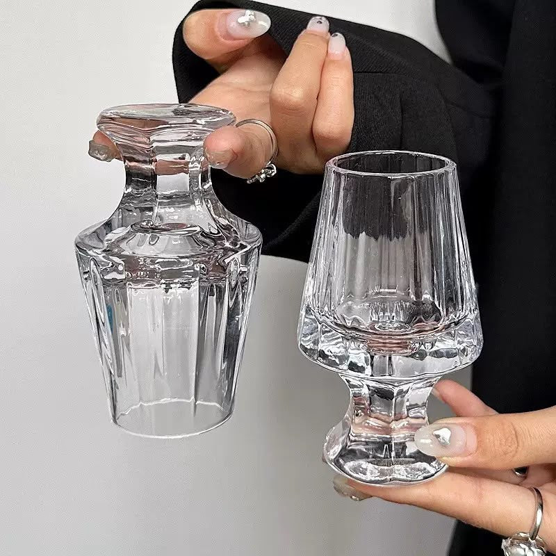 Ribbed Crystal Whiskey Tasting Glass - Set Of 6 (Gift Box)