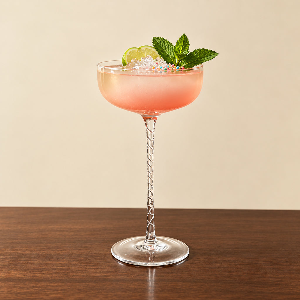 Twisted Stem Coupe Cocktail Glass - Set Of 2