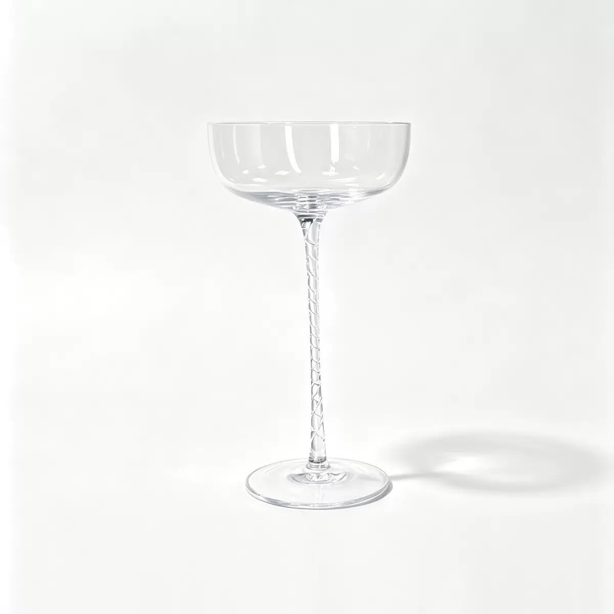Twisted Stem Coupe Cocktail Glass - Set Of 2