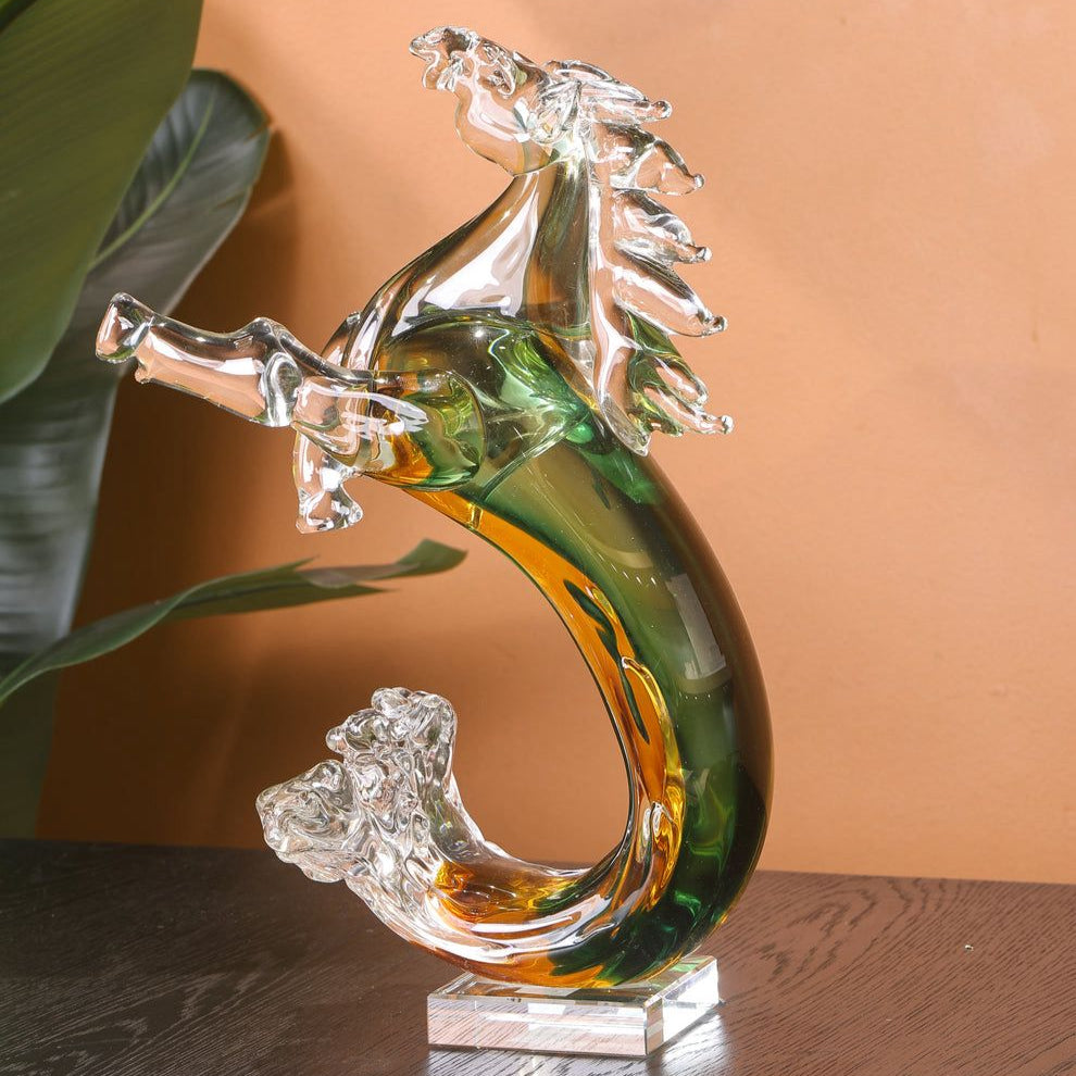 Crystal Mermaid Horse Decor