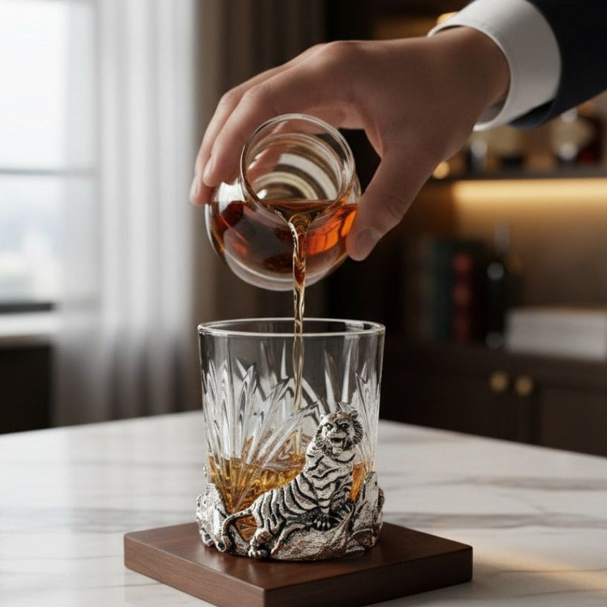 Metal Animal Whiskey Glass - Set Of 2