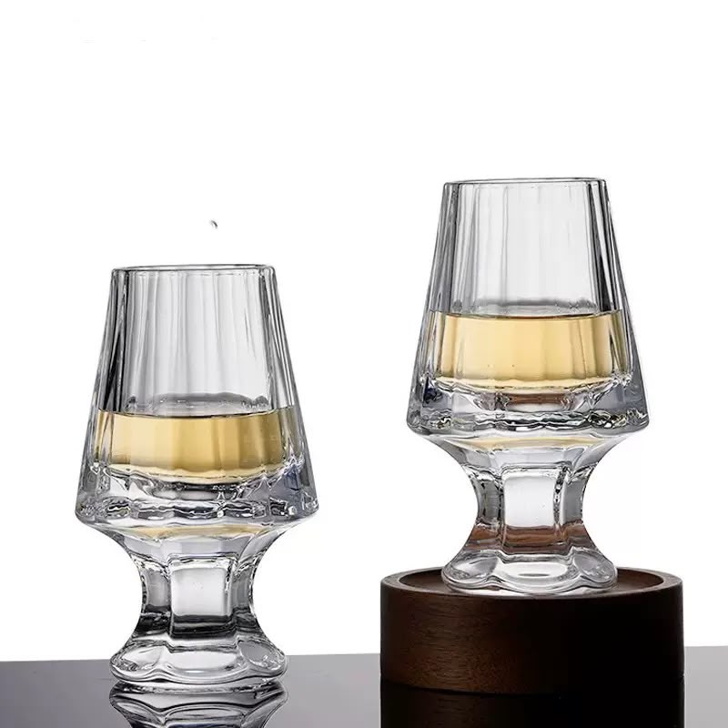 Ribbed Crystal Whiskey Tasting Glass - Set Of 6 (Gift Box)