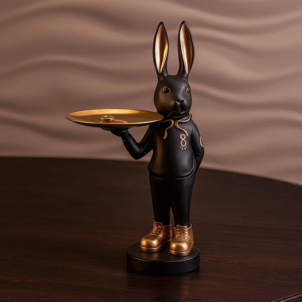 Cheerful Bunny Decor With Tray