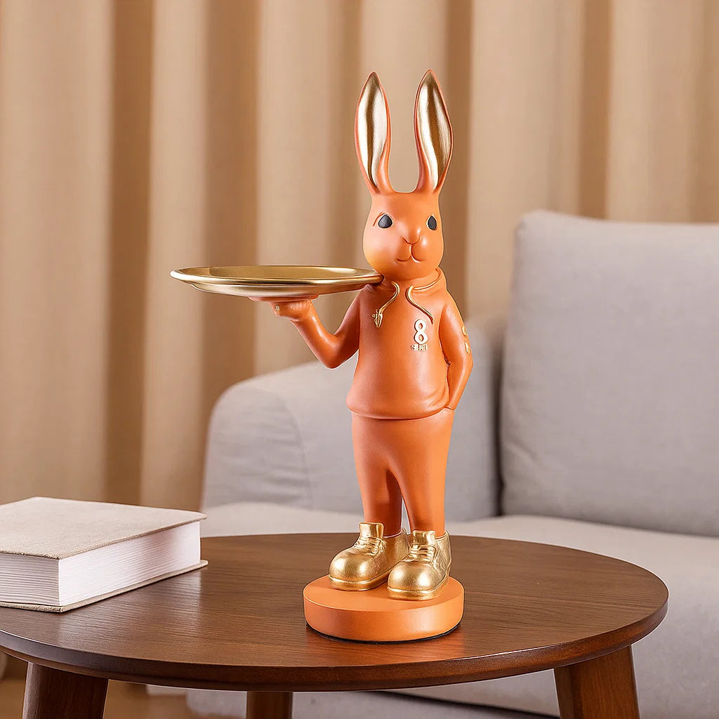 Cheerful Bunny Decor With Tray